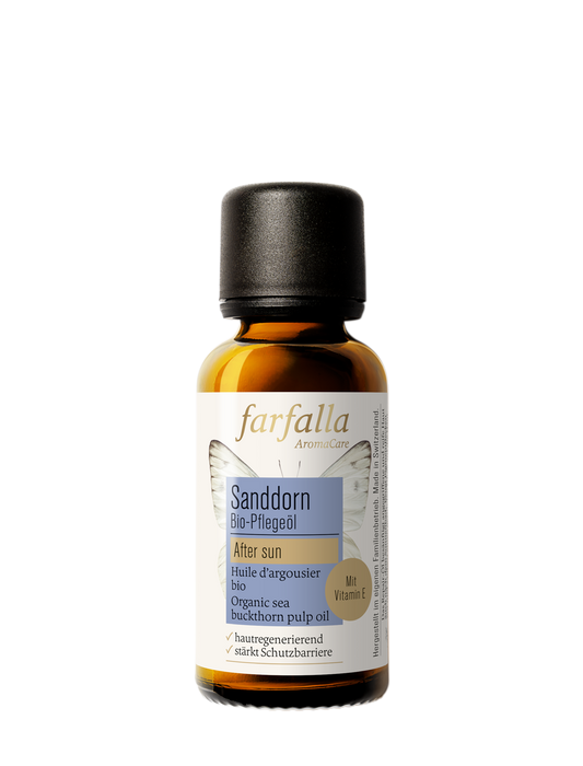Farfalla – Sanddornfruchtfleisch Bio-Pflegeöl, after sun, 30 ml