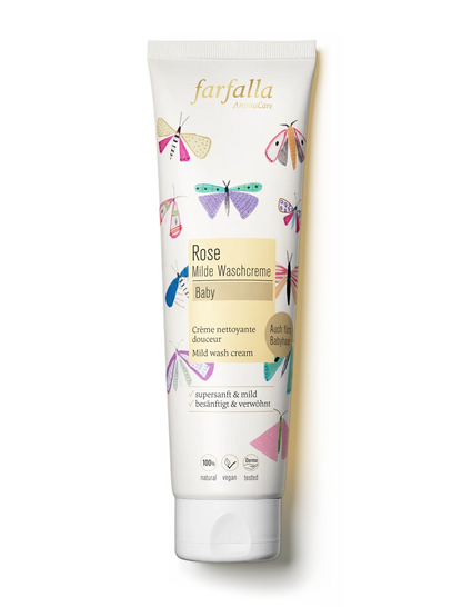 Farfalla – Baby, Rose, Milde Waschcreme, 145 ml