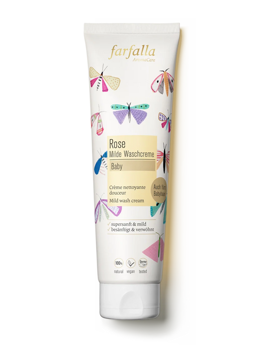 Farfalla – Baby, Rose, Milde Waschcreme, 145 ml