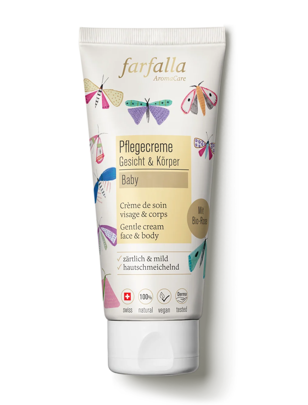 Farfalla – Baby, Rose, Zärtliche Pflegecreme Gesicht & Körper, 100 ml