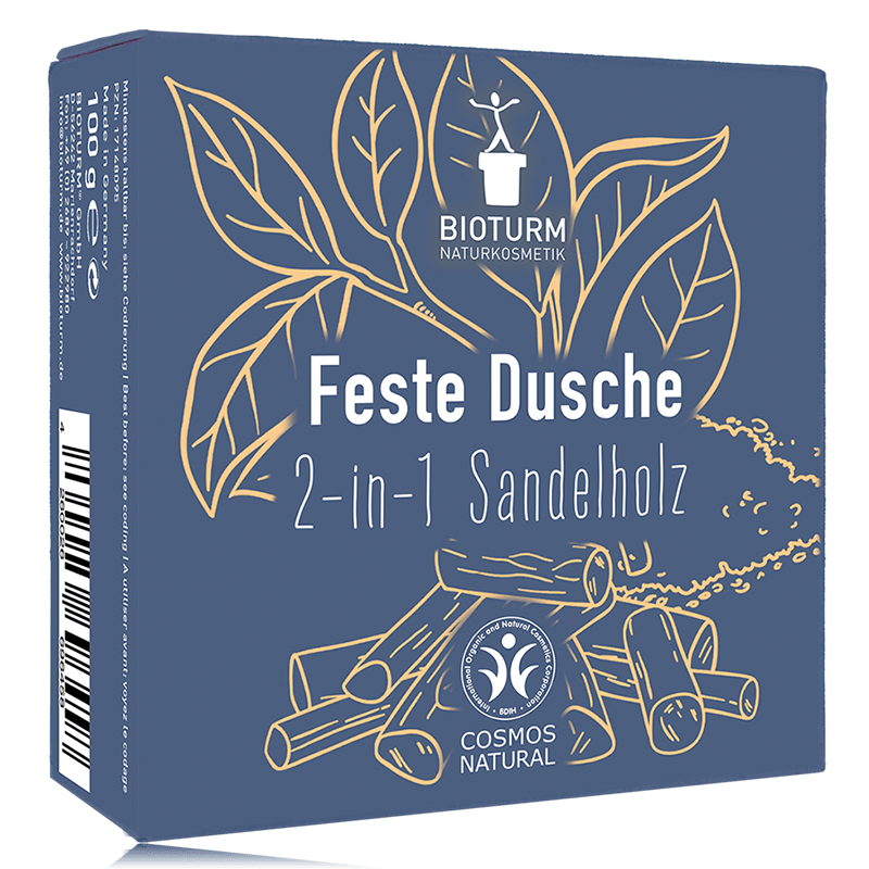 Bioturm Feste Dusche 2-in-1 Sandelholz Nr.139, 100 g - Bioturm