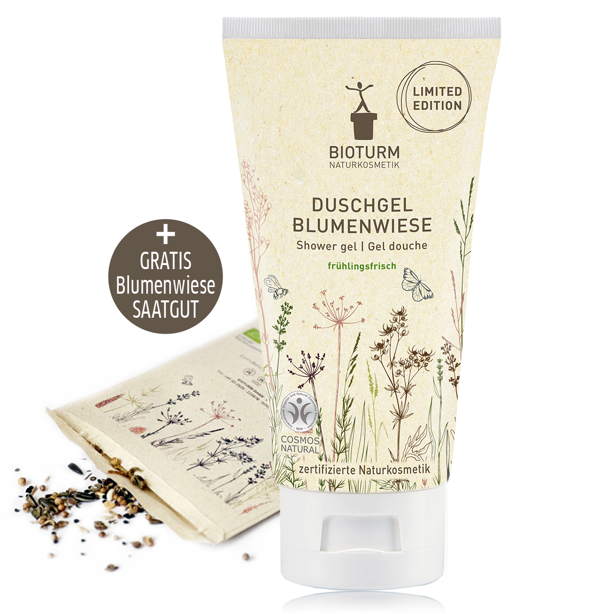 Bioturm Duschgel Blumenwiese, 200 ml