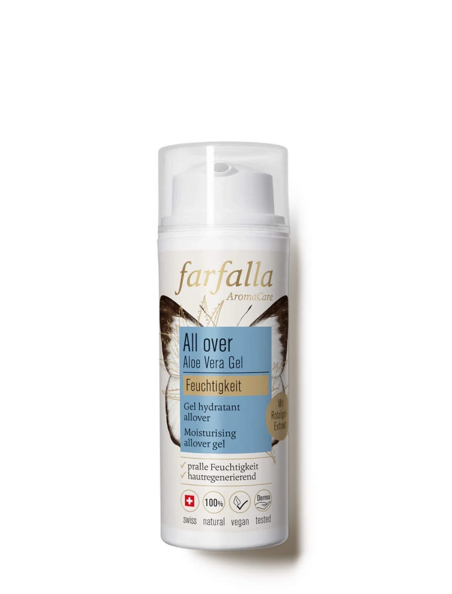 Farfalla – Aloe Vera, Feuchtigkeitsspendendes Allover-Gel, 50 ml, Feuchtigkeit - Farfalla