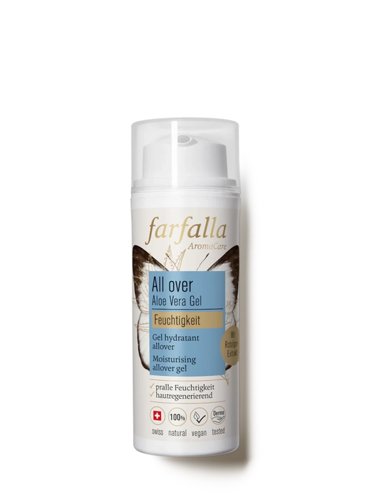 Farfalla – Aloe Vera, Feuchtigkeitsspendendes Allover-Gel, 50 ml, Feuchtigkeit - Farfalla