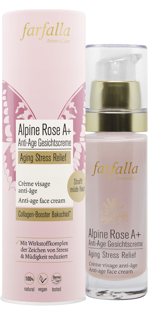 Farfalla Alpine Rose A+ Anti-Age Gesichtscreme, Aging Stress Relief, 30ml - Farfalla