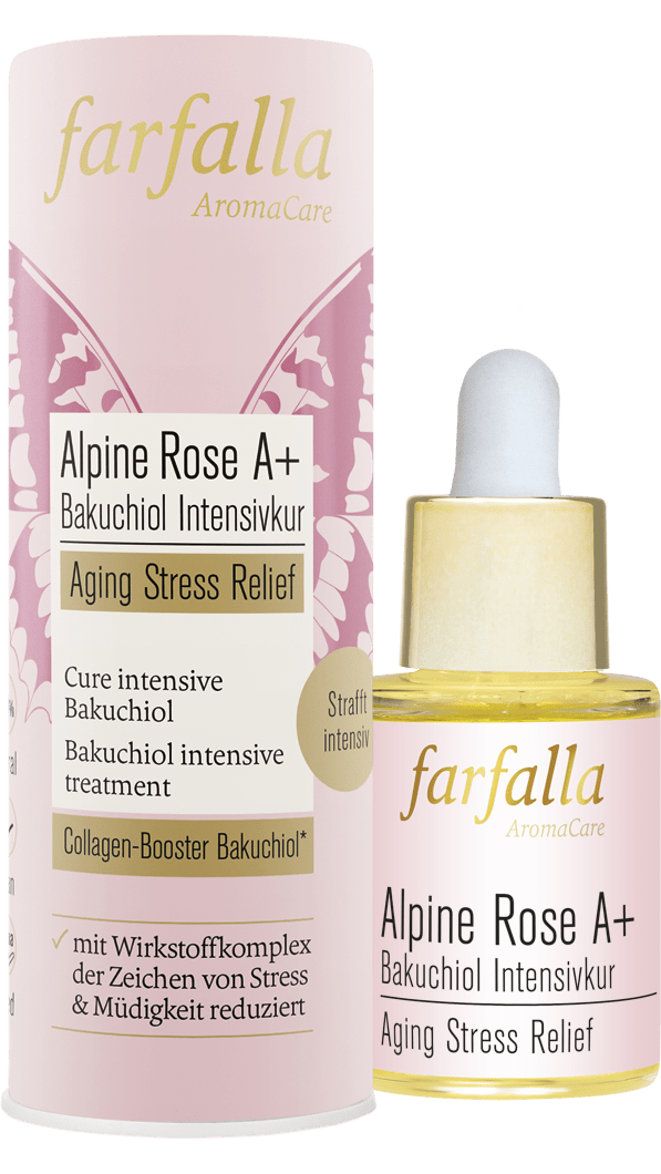 Farfalla Alpine Rose A+ Bakuchiol Intensivkur, Aging Stress Relief, 15ml - Farfalla