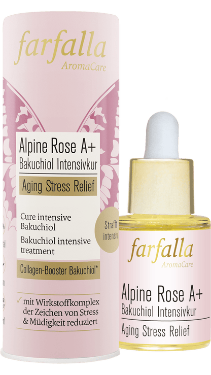 Farfalla Alpine Rose A+ Bakuchiol Intensivkur, Aging Stress Relief, 15ml - Farfalla