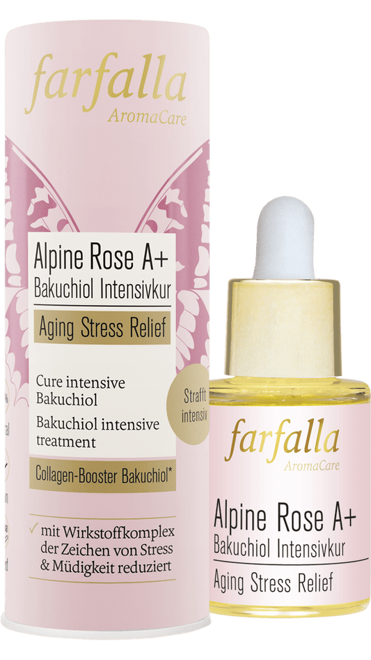 Farfalla Alpine Rose A+ Bakuchiol Intensivkur, Aging Stress Relief, 15ml - Farfalla