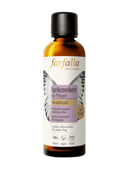 Farfalla – Aprikosenkern Bio-Pflegeöl, Verwöhnzeit, 75 ml - Farfalla
