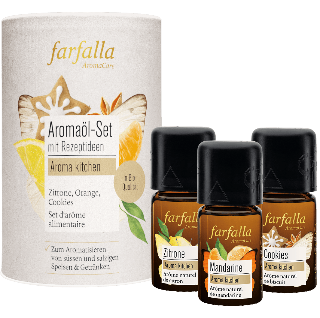 Farfalla Aromaöl-Set mit Rezeptideen - Farfalla