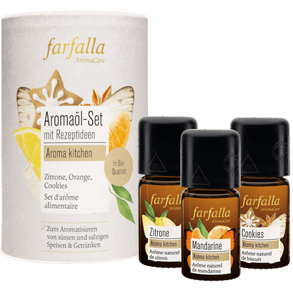 Farfalla Aromaöl-Set mit Rezeptideen - Farfalla