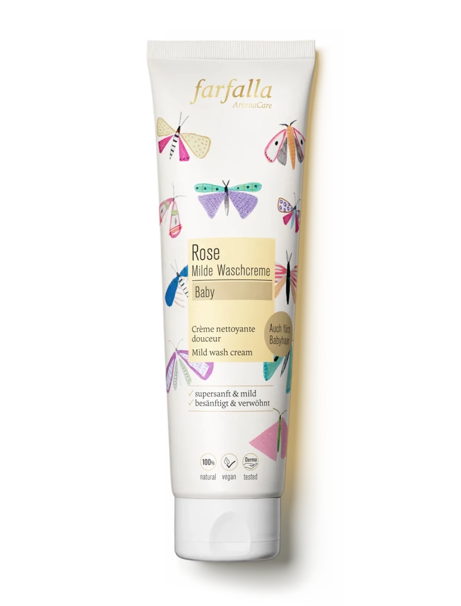 Farfalla – Baby, Rose, Milde Waschcreme, 145 ml - Farfalla