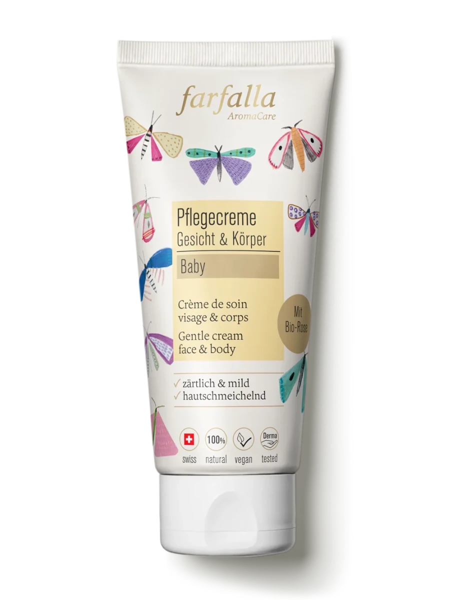 Farfalla – Baby, Rose, Zärtliche Pflegecreme Gesicht & Körper, 100 ml - Farfalla