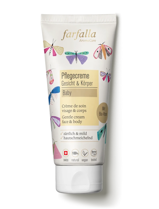 Farfalla – Baby, Rose, Zärtliche Pflegecreme Gesicht & Körper, 100 ml - Farfalla