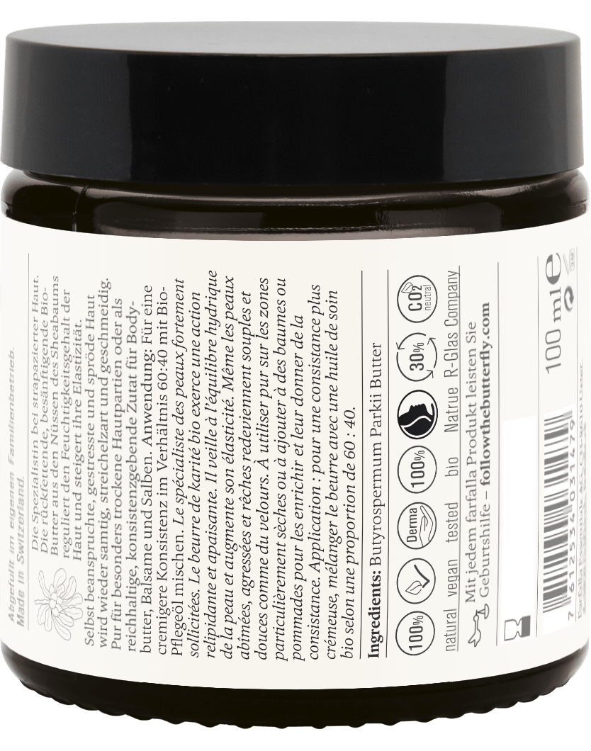 Farfalla Bio-Sheabutter, Feuchtigkeit, 100 ml - Farfalla