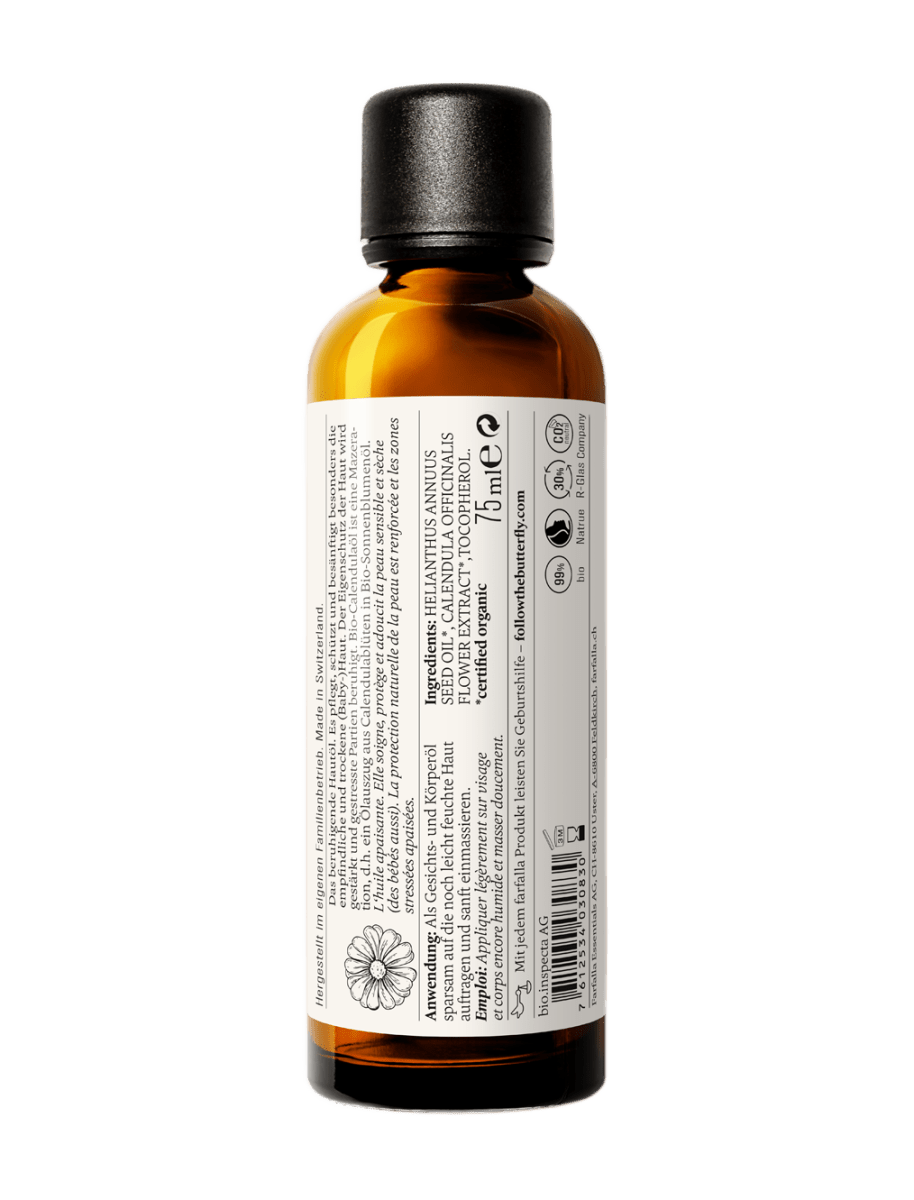 Farfalla – Calendula, Bio-Pflegeöl, beruhigend, 75 ml - Farfalla