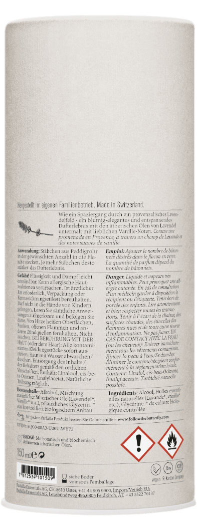 Farfalla – Duftstäbchen Lavender Field Aroma Ambiance, 150 ml - Farfalla