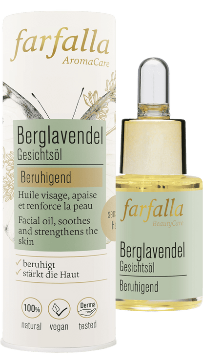 Farfalla – Gesichtsöl Berglavendel, beruhigend, 15 ml - Farfalla