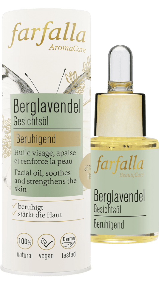 Farfalla – Gesichtsöl Berglavendel, beruhigend, 15 ml - Farfalla