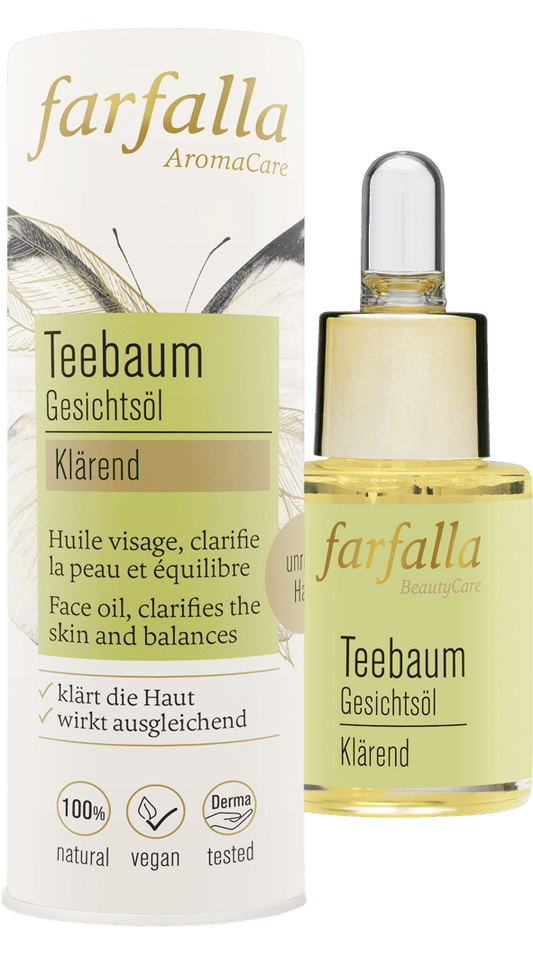 Farfalla – Gesichtsöl Teebaum, klärend, 15 ml - Farfalla