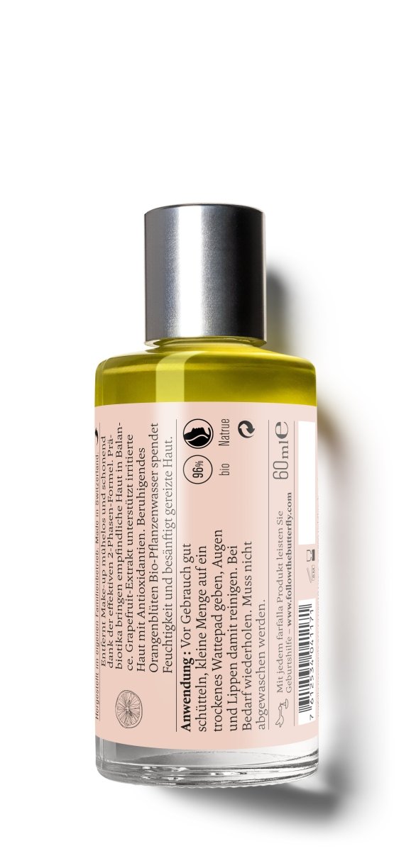 Farfalla - Grapefruit 2-phase Make-up Remover, Cleansing Prebio, 60ml - Farfalla