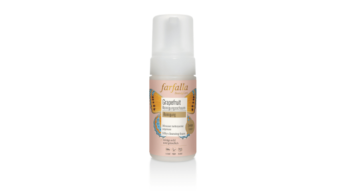 Farfalla Grapefruit Reinigung, Seidiger Reinigungsschaum 120 ml - Farfalla