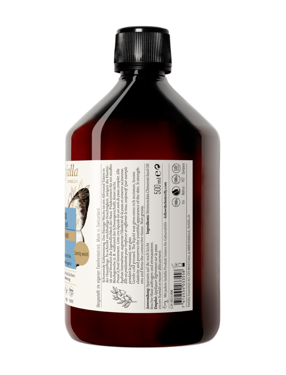 Farfalla – Jojoba Bio-Pflegeöl, Feuchtigkeit, 500 ml - Farfalla