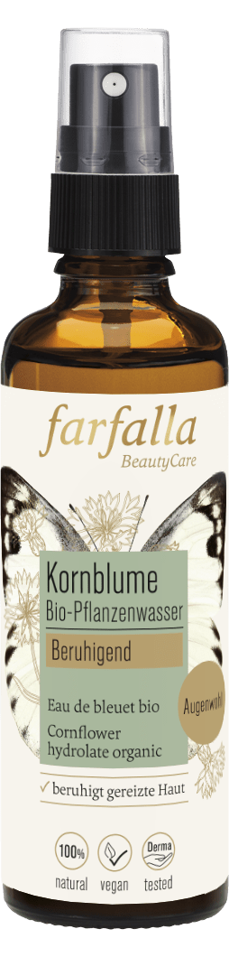 Farfalla – Kornblume Bio-Pflanzenwasser, beruhigend, 75 ml - Farfalla