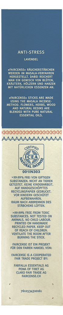 Farfalla Lavendel / Anti-Stress, Faircense Räucherstäbchen - Farfalla