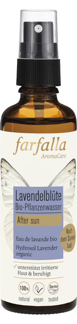 Farfalla – Lavendelblüte Bio-Pflanzenwasser, after sun, 75 ml - Farfalla