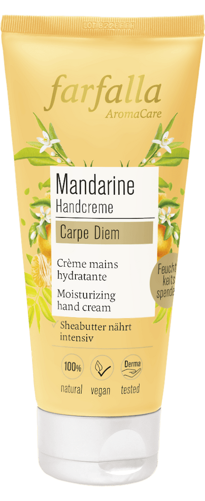 Farfalla – Mandarine Carpe Diem Feuchtigkeitsspendende Handcreme, 50 ml - Farfalla
