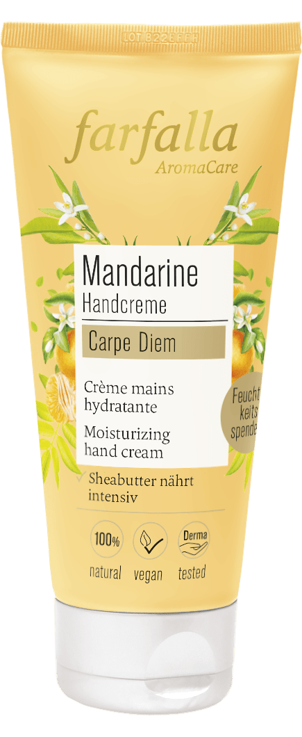 Farfalla – Mandarine Carpe Diem Feuchtigkeitsspendende Handcreme, 50 ml - Farfalla
