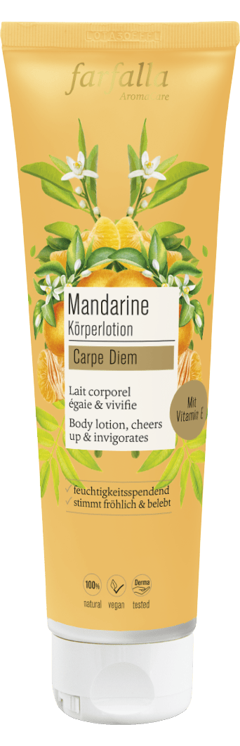 Farfalla – Mandarine Carpe Diem Feuchtigkeitsspendende Körperlotion, 150 ml - Farfalla