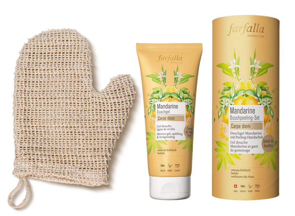 Farfalla Mandarine Duschpeeling-Set 200 ml - Farfalla