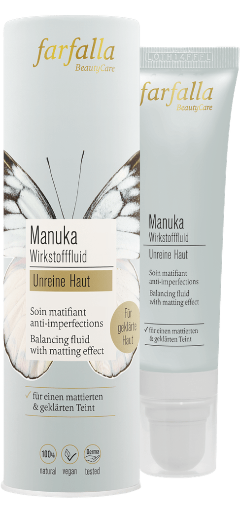Farfalla Manuka Unreine Haut, Mattierendes Wirkstofffluid 30 ml - Farfalla