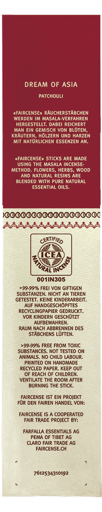 Farfalla Patchouli / Dream of Asia, Faircense Räucherstäbchen - Farfalla