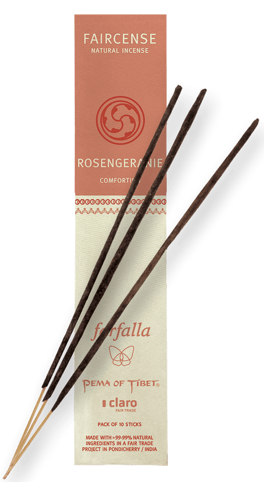 Farfalla Rosengeranie / Comforting, Faircense Räucherstäbchen - Farfalla