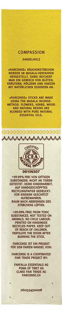 Farfalla Sandelholz / Compassion, Faircense Räucherstäbchen - Farfalla