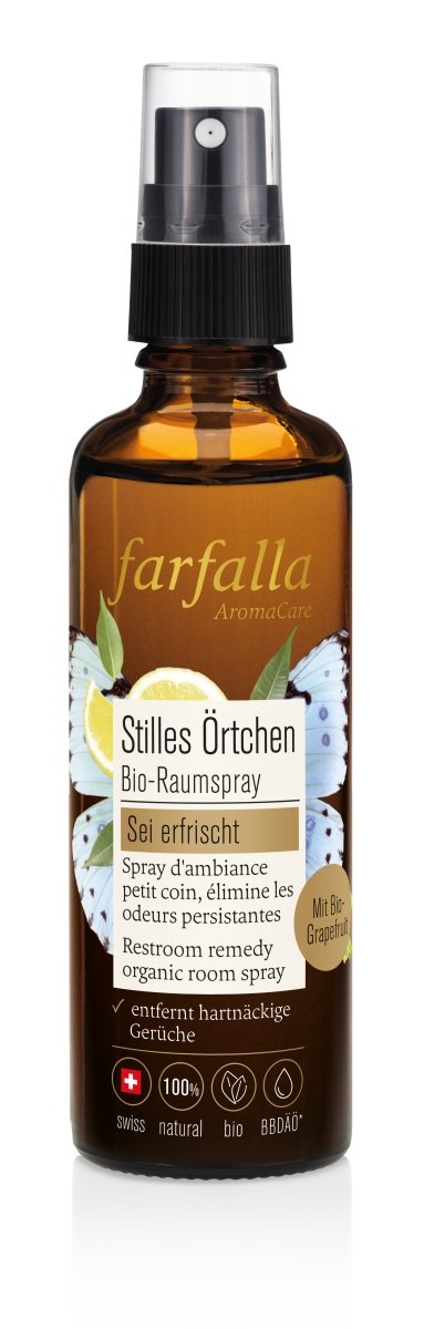 Farfalla – Sei erfrischt, Stilles Örtchen Bio-Raumspray, 75 ml - Farfalla
