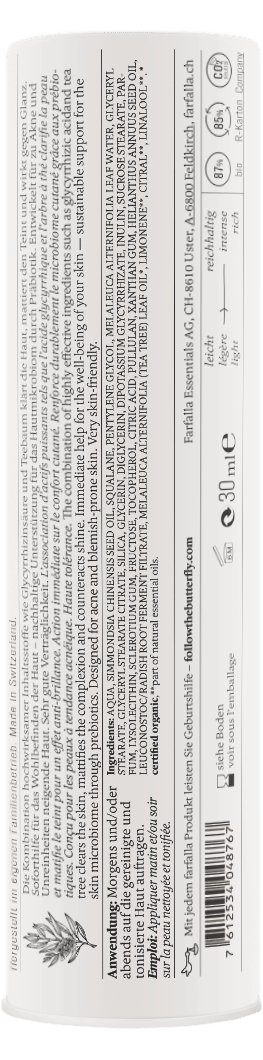 Farfalla Skinclear Mattifier Fluid, Derma Pro Biome, 30ml - Farfalla