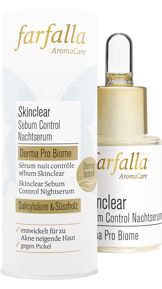 Farfalla Skinclear Sebum Control Nachtserum, Derma Pro Biome, 15ml - Farfalla