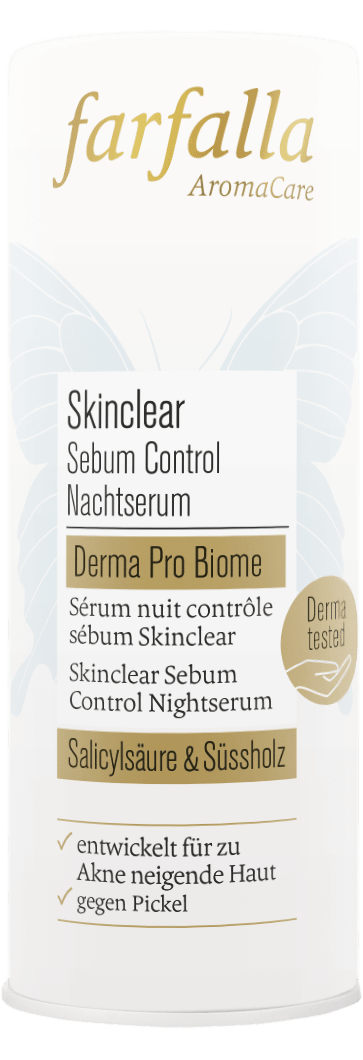 Farfalla Skinclear Sebum Control Nachtserum, Derma Pro Biome, 15ml - Farfalla