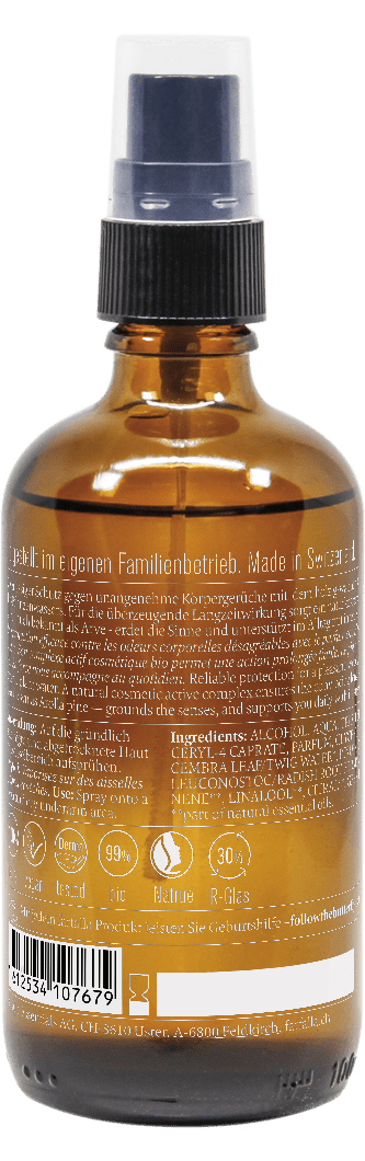 Farfalla Swiss Pine Natural Deodorant, 100ml - Farfalla