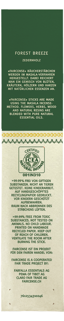 Farfalla Zeder / Forest Breeze, Faircense Räucherstäbchen - Farfalla