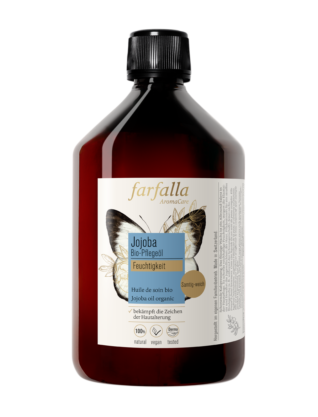 Farfalla – Jojoba Bio-Pflegeöl, Feuchtigkeit, 500 ml