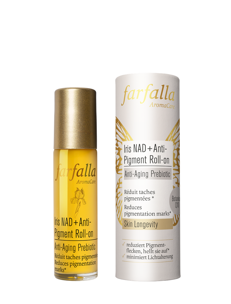 Farfalla Iris NAD+ Anti-Pigment Roll-on, Anti-Aging Prebiotic 10 ml