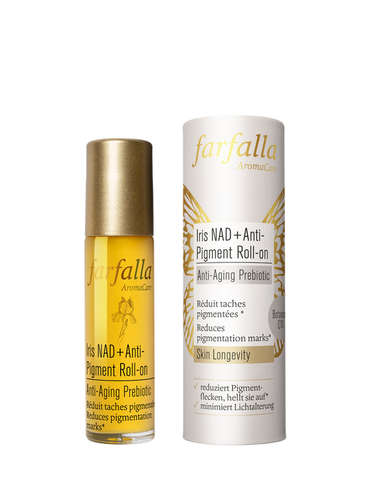 Farfalla Iris NAD+ Anti-Pigment Roll-on, Anti-Aging Prebiotic 10 ml