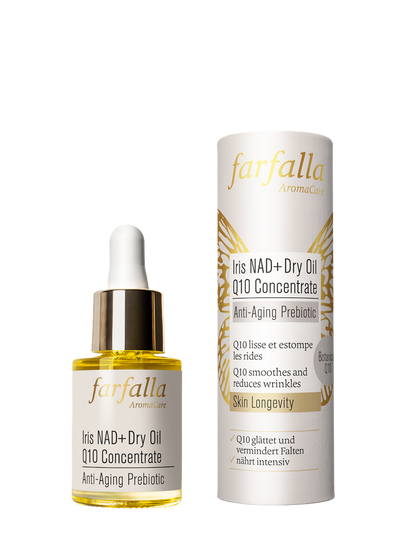 Farfalla Iris NAD+ Dry Oil Q10 Concentrate, Anti-Aging Prebiotic 15 ml