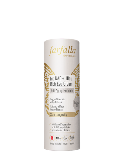 Farfalla Iris NAD+ Ultra Rich Eye Cream, Anti-Aging Prebiotic 15 ml