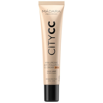 Madara CITY CC Anti-Pollution Hyaluron Creme mit LSF 15, light, 40 ml - Madara